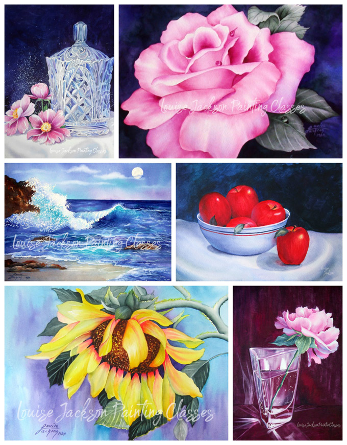 Images from Louise Jackson Painting Classes online painting classes 