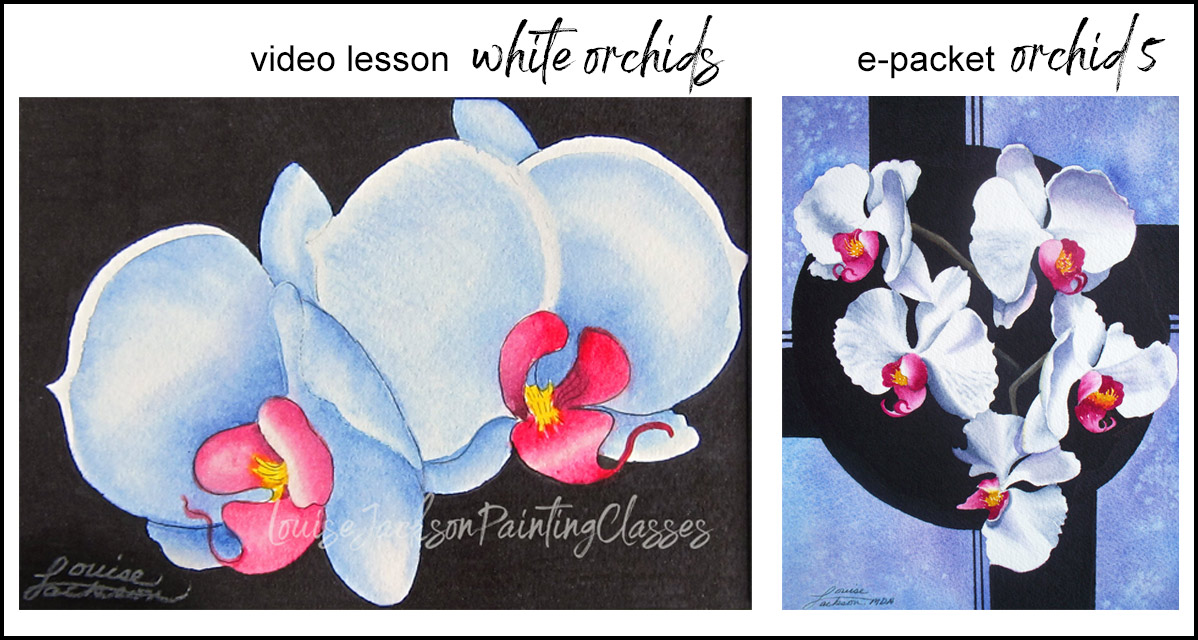 video lesson "white orchids" and e-packet "orchids 5"